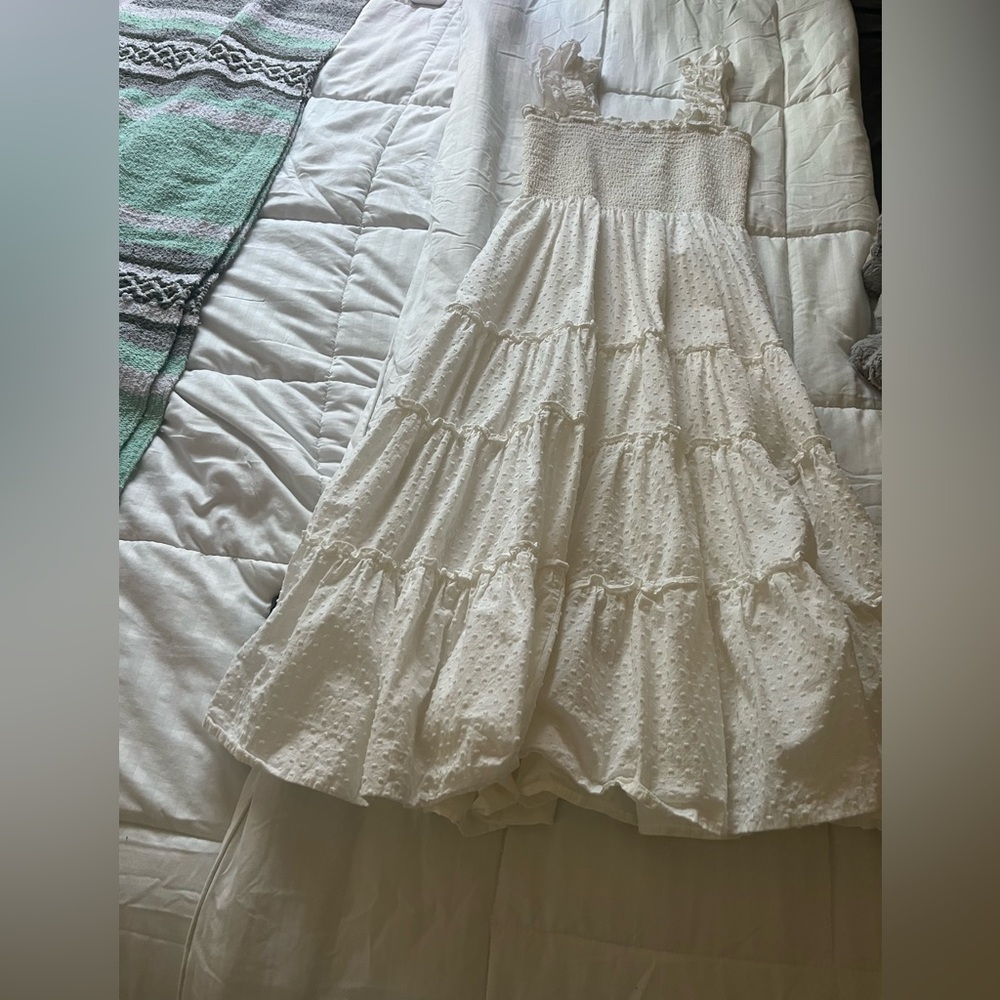 White Tiered Sundress
